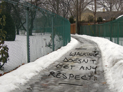 Pedestrians just don't get any respect.