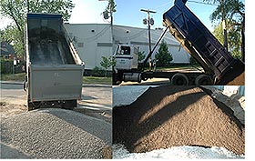gravel and soil