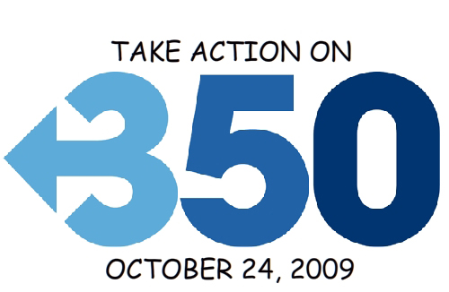credit 350org logo with Franke's call to action