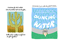 Cactus and  Drinking Water