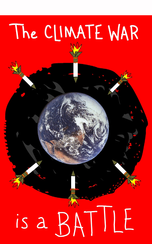 climate  war battle illustration by Franke James