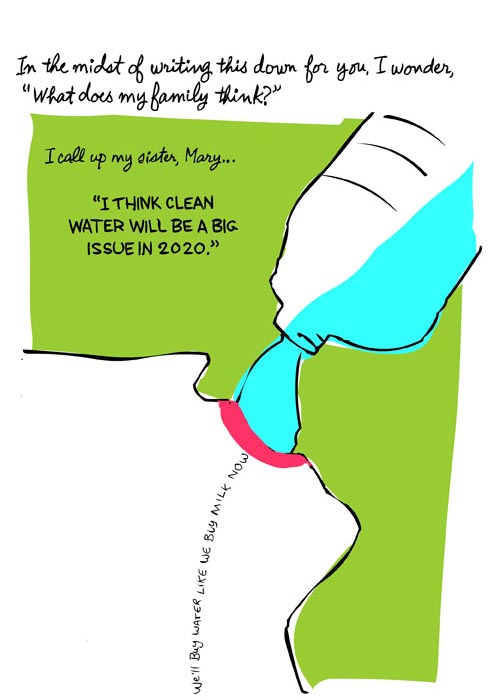 franke james illustration of person drinking water from bottle will we buy water like we buy milk now