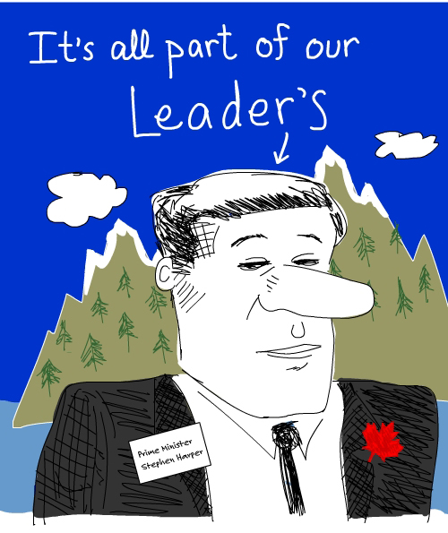 cartoon illustration of Prime Minter Harper by Franke James cartoon illustration of Prime Minter Harper illustration by Franke James