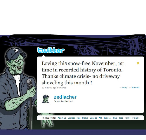 twitter screen grab of global warming joke