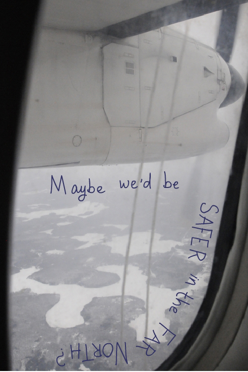 Would we be safer up north? photo of flying north by Franke James