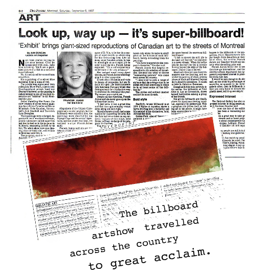scans of two print articles from 1987 - Montreal Gazette and Applied Arts
