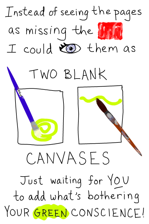 two canvases illustration by franke james