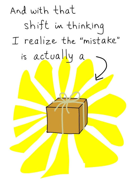 shift thinking to gift illustration by franke james