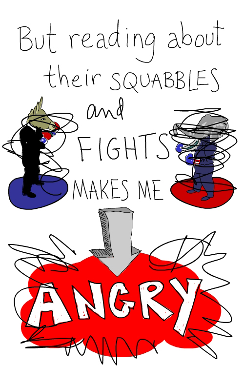 Angry drawing  by Franke James