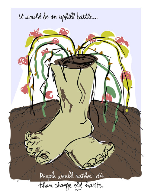 franke james illustration of feet in mud franke james illustration of feet in mud