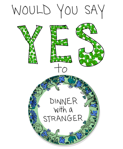 Dinner with a Stranger visual essay by Franke James illustration by Franke James