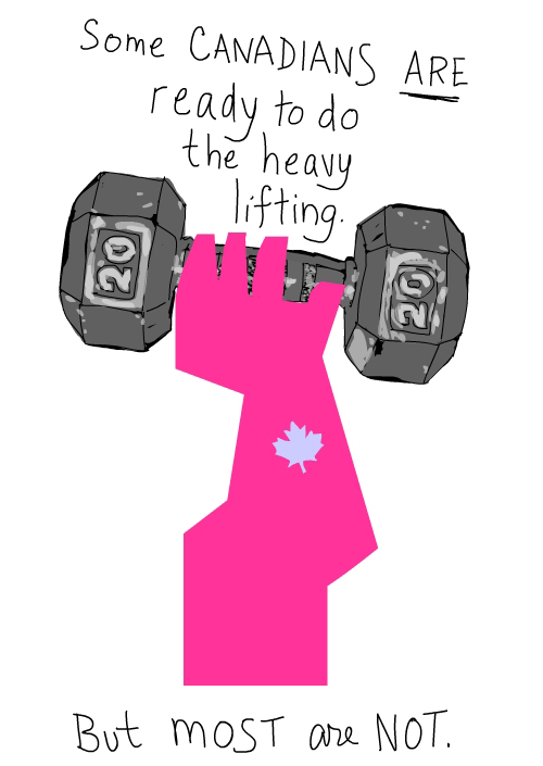 Heavy lifting illustration by Franke James Heavy lifting illustration