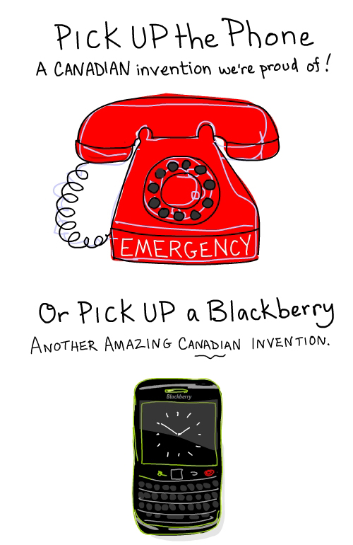 phone and blackberry call PMO illustration by Franke James