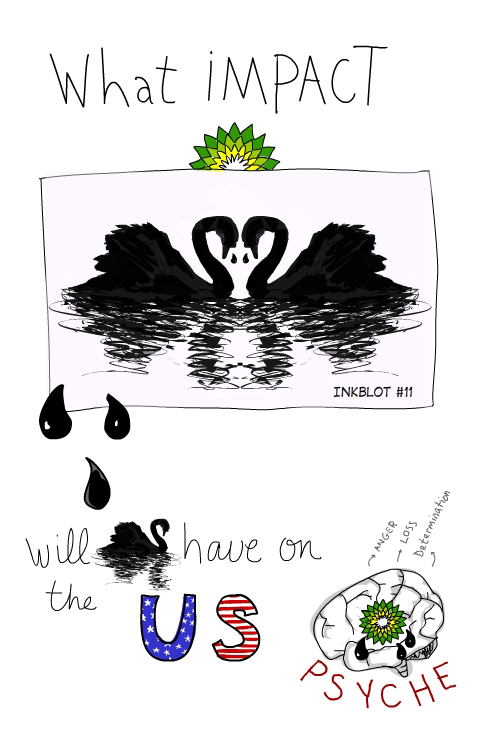 Franke  James Inkblot drawing of 2 swans