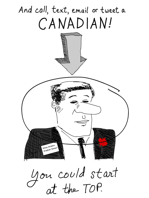 phone and blackberry call PMO illustration by Franke James
