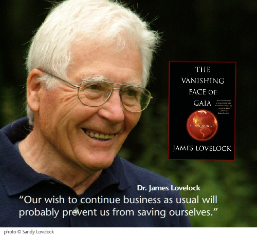 Dr. James Lovelock photo by Sandy Lovelock;