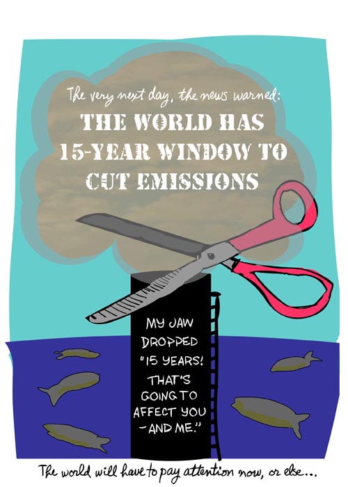 franke james illustration of emissions headline World has 15 years to cut emissions