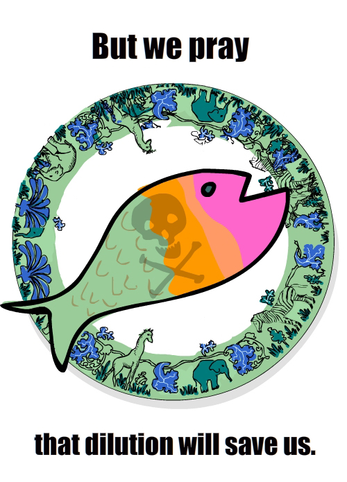 fish on plate illustration by Franke James 