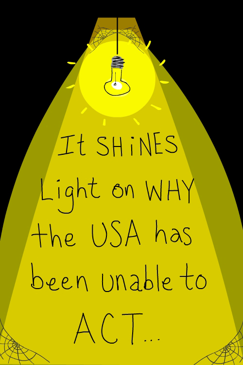 Handwritten text and light bulb illustration by Franke James