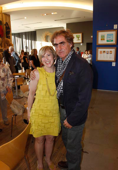 Franke James and Michael Budman at book reading for Bothered by My Green Conscience; photo by Central Image Agency