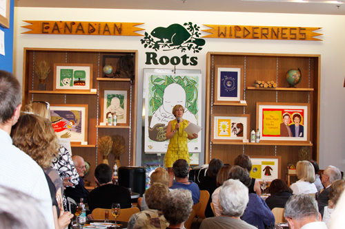 Franke James, July 14 event for Bothered by My Green Conscience; photo by Central Image Agency