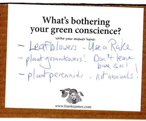 leaf blower response card