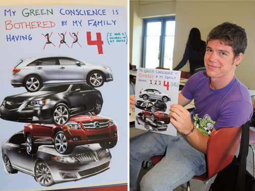 Green Conscience art work by Bates College