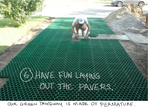 before photo by franke james of permaturf green driveway