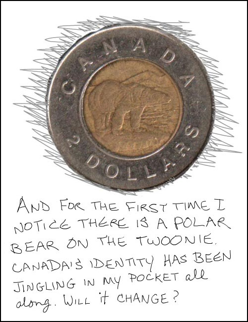 polar bear on toonie