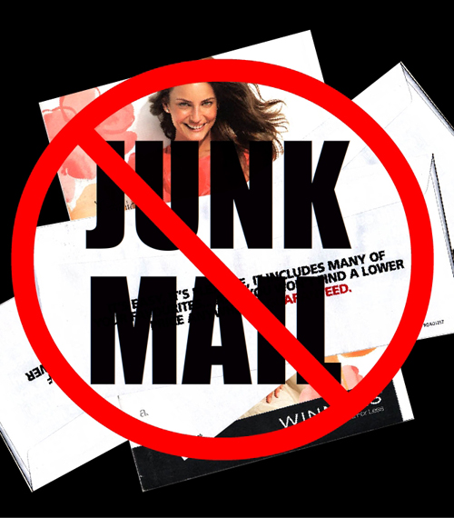 no junk mail collage photo by Franke James