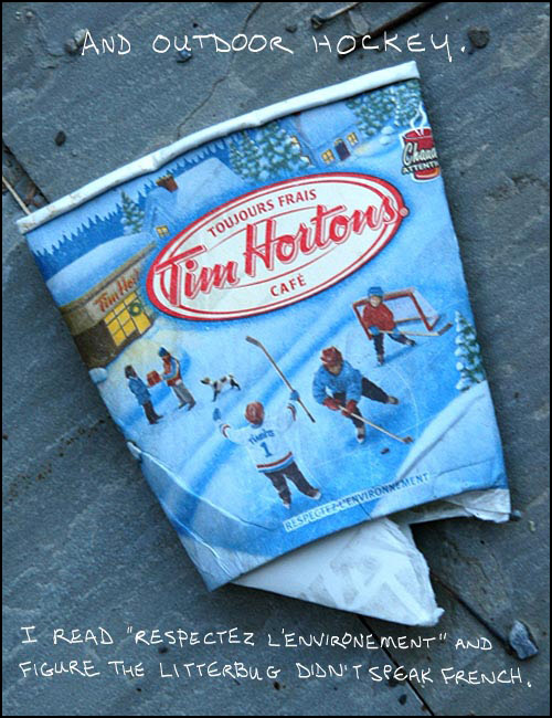 Tim Hortons cup Photo-illustration copyright Franke James 2007