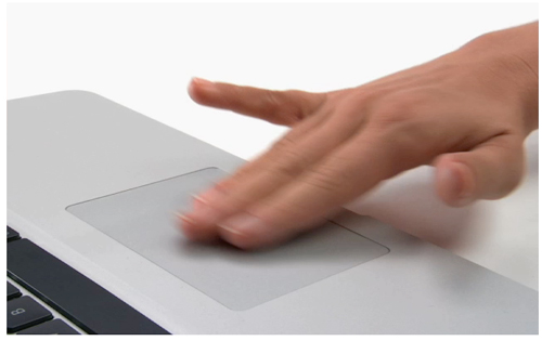 screen shot of Mac trackpad demo