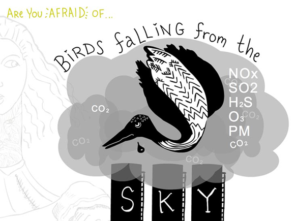 Are you afraid of birds falling from a heavy sky Are you afraid of birds falling from a heavy sky, writing and illustration by Franke James