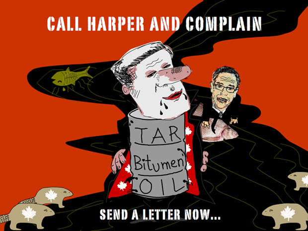 Call Canada's Prime Minister Harper! illustration by Franke James