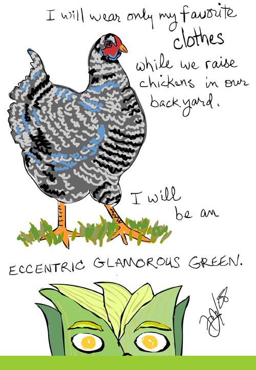 illustration of chicken and lettuce head by franke james 2008 illustration of chicken and lettuce head by franke james 2008