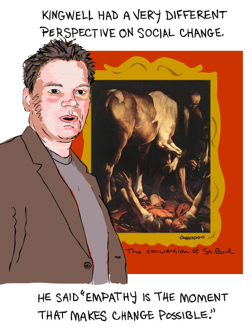 illustration of mark kingwell by franke james 2008 with insert low res image of Carvaggio painting illustration of mark kingwell by franke james 2008 with insert low res image of Caravaggio painting