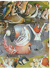 detail from The Garden of Earthly Delights by Hieronymus Bosch (c. 1450–1516) from the Wikimedia Commons.